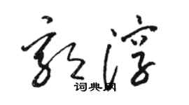 駱恆光郭淳草書個性簽名怎么寫