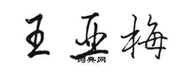 駱恆光王亞梅行書個性簽名怎么寫
