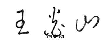 駱恆光王炎山草書個性簽名怎么寫