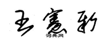 朱錫榮王憲新草書個性簽名怎么寫