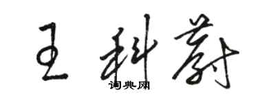 駱恆光王科蔚草書個性簽名怎么寫