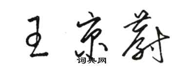 駱恆光王京蔚草書個性簽名怎么寫