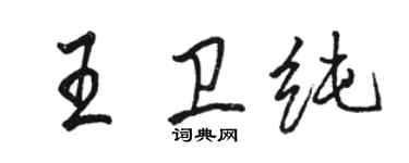 駱恆光王衛純行書個性簽名怎么寫