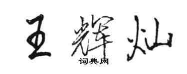 駱恆光王輝燦行書個性簽名怎么寫