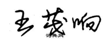 朱錫榮王茂響草書個性簽名怎么寫