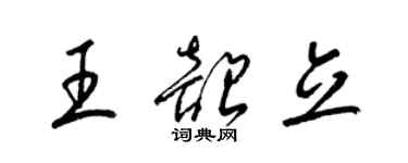 梁錦英王韶立草書個性簽名怎么寫