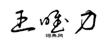 曾慶福王唯力草書個性簽名怎么寫