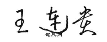 駱恆光王連貴草書個性簽名怎么寫
