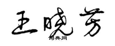 曾慶福王曉芳草書個性簽名怎么寫