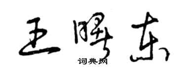 曾慶福王曙東草書個性簽名怎么寫