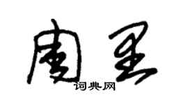 朱錫榮周里草書個性簽名怎么寫