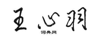 駱恆光王心羽行書個性簽名怎么寫