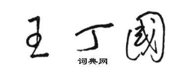 駱恆光王丁國草書個性簽名怎么寫