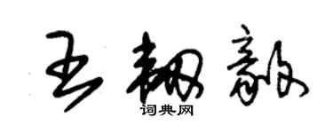 朱錫榮王韌毅草書個性簽名怎么寫