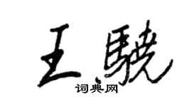 王正良王驍行書個性簽名怎么寫