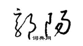 梁錦英郭陽草書個性簽名怎么寫