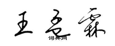 梁錦英王孟霖草書個性簽名怎么寫