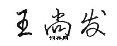 駱恆光王尚發行書個性簽名怎么寫
