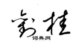 梁錦英劉桂草書個性簽名怎么寫