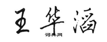 駱恆光王華滔行書個性簽名怎么寫