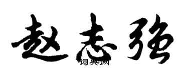 胡問遂趙志強行書個性簽名怎么寫