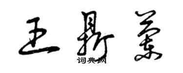 曾慶福王鼎蘭草書個性簽名怎么寫