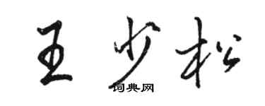 駱恆光王少松行書個性簽名怎么寫