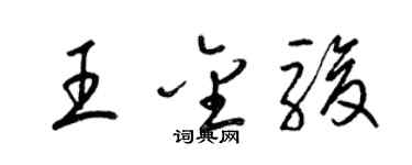 梁錦英王金駿草書個性簽名怎么寫