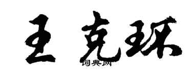 胡問遂王克環行書個性簽名怎么寫
