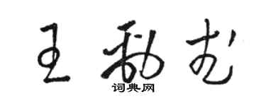 駱恆光王勁武草書個性簽名怎么寫