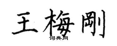 何伯昌王梅剛楷書個性簽名怎么寫