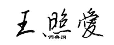 王正良王照愛行書個性簽名怎么寫