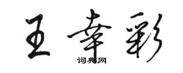 駱恆光王幸彩行書個性簽名怎么寫
