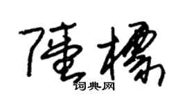 朱錫榮陸標草書個性簽名怎么寫