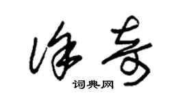 朱錫榮徐奇草書個性簽名怎么寫