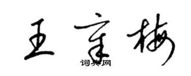 梁錦英王章梅草書個性簽名怎么寫