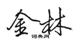 駱恆光金林行書個性簽名怎么寫