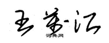 朱錫榮王萬江草書個性簽名怎么寫