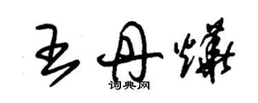 朱錫榮王丹燁草書個性簽名怎么寫