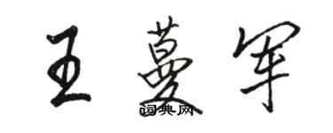 駱恆光王蔓軍行書個性簽名怎么寫