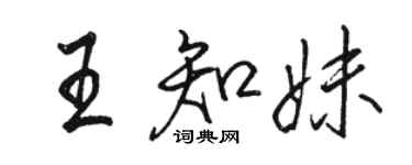 駱恆光王知妹行書個性簽名怎么寫