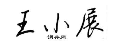 王正良王小展行書個性簽名怎么寫