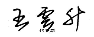 朱錫榮王雲升草書個性簽名怎么寫