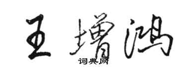 駱恆光王增鴻行書個性簽名怎么寫
