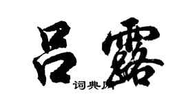 胡問遂呂露行書個性簽名怎么寫