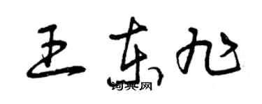 曾慶福王東旭草書個性簽名怎么寫