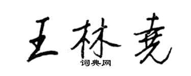 王正良王林堯行書個性簽名怎么寫