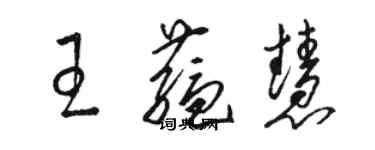 駱恆光王蘊慧草書個性簽名怎么寫