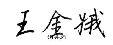 王正良王金娥行書個性簽名怎么寫