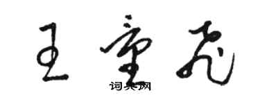 駱恆光王量飛草書個性簽名怎么寫